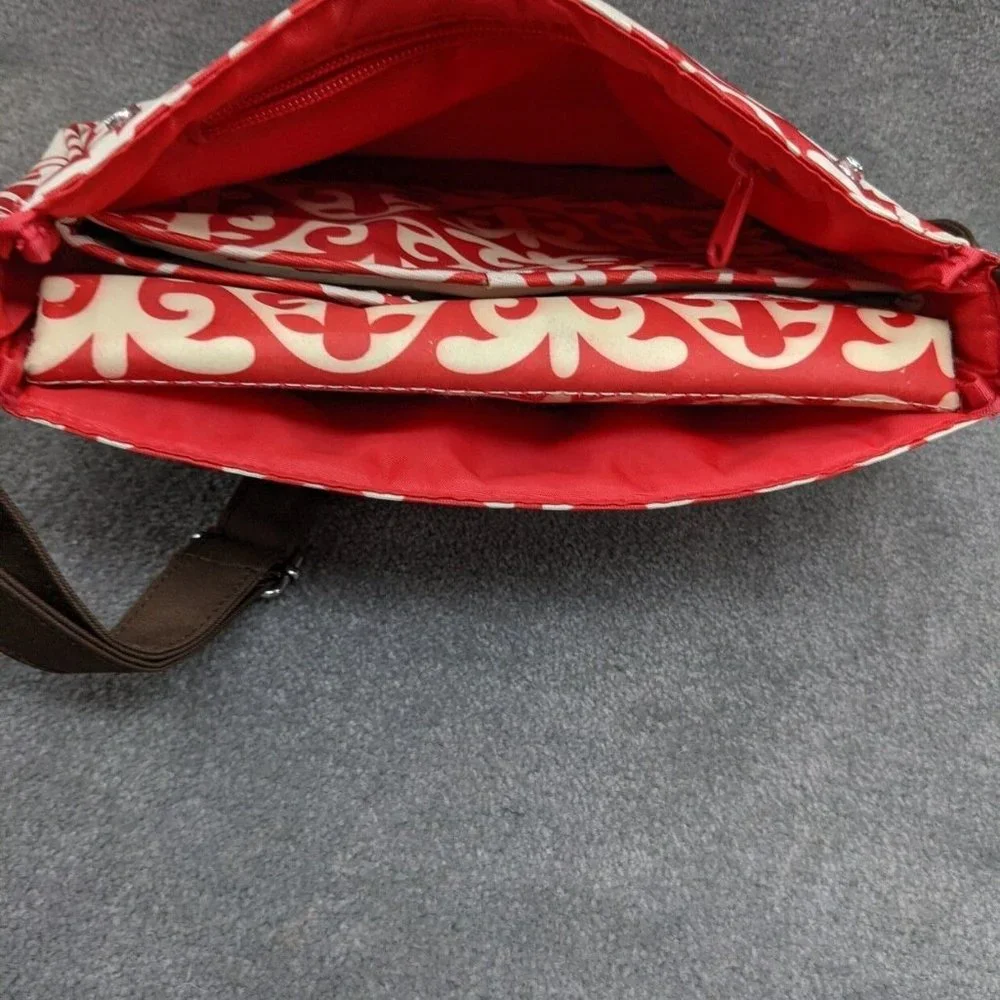 Infantino Savvy Bag Diaper Bag with Changing Pad Red Cream Printed